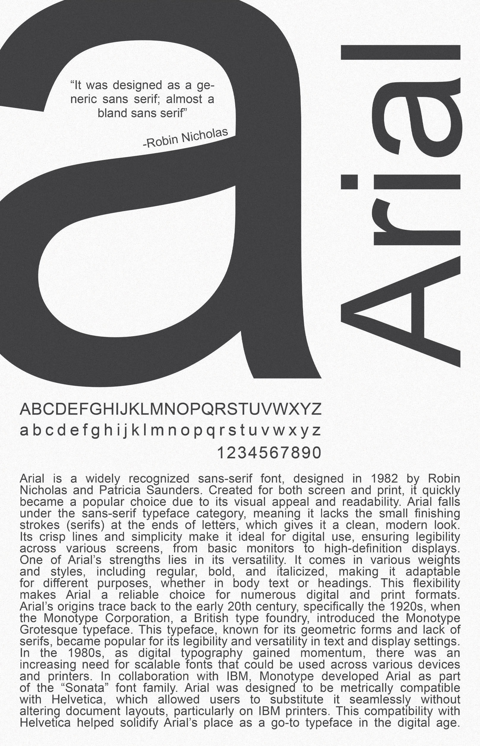 Type specimen poster design 2